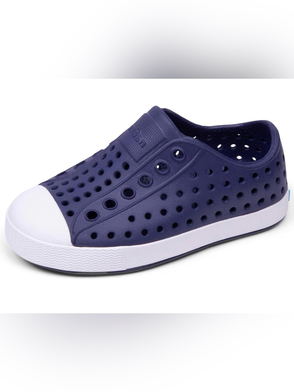 Native Shoes Unisex Kids Navy Blue & White Lightweight Jefferson Sneakers. 13.
